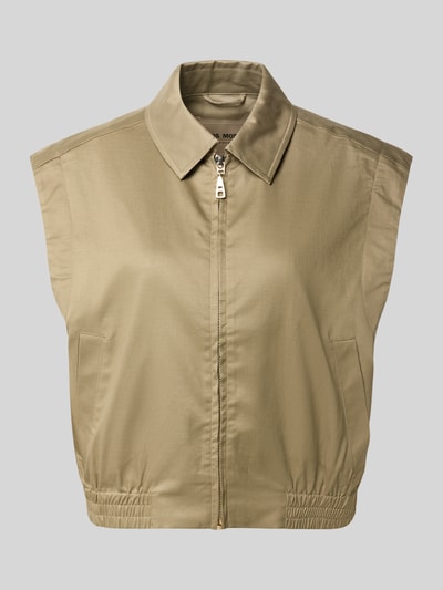 Produktfoto, Weste aus Lyocell-Mix mit Reißverschluss Modell 'Kendall Billie' von MOS MOSH in Beige, Umlegekragen, Regular-Fit, Baumwoll-Anteil