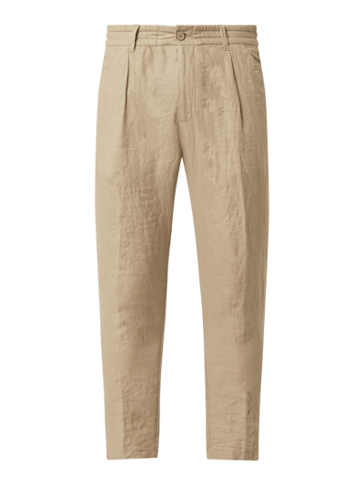 Drykorn Bundfaltenhose aus Leinen Modell 'Chasy' Beige 2