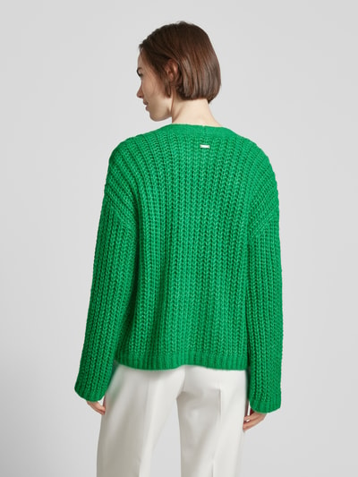 Zero Cardigan met opengewerkte voorkant Groen - 5