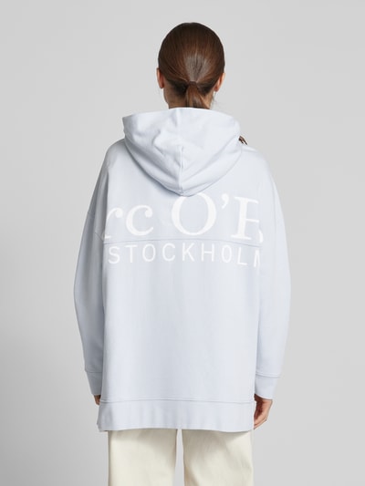 Marc O'Polo Oversized Hoodie aus reiner Baumwolle mit Seitenschlitzen Hellblau 5