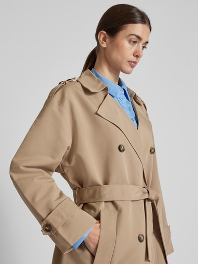 Vero Moda Taillierter Trenchcoat mit Riegeln Modell 'CHLOE' Sand 3