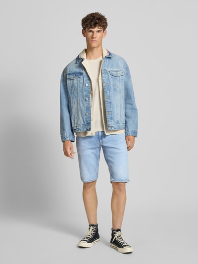Tommy Jeans Slim Fit Jeansshorts aus Baumwoll-Mix Modell 'RONNIE' Hellblau 1