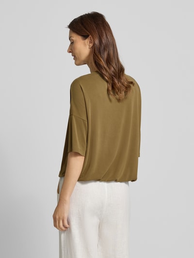Christian Berg Woman T-Shirt mit Rundhalsausschnitt und überschnittenen Schultern Khaki 5