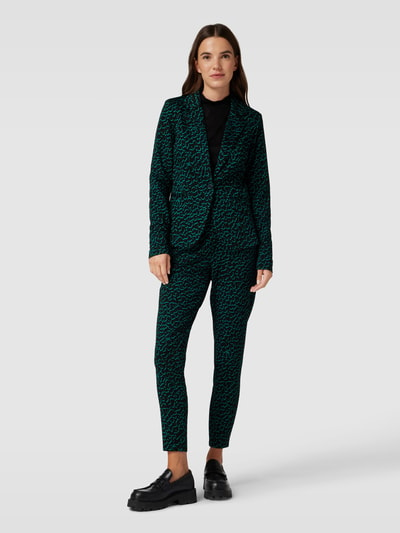 ICHI Blazer met all-over motief, model 'Kate' Zwart - 1