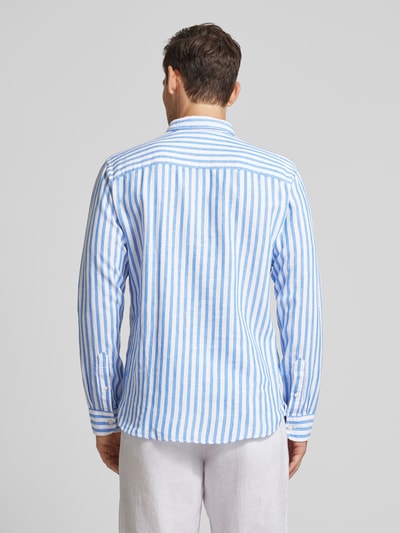 Jack & Jones Premium Regular Fit Leinenhemd mit Kentkragen Modell 'MAZE' Hellblau 5