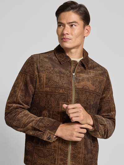 Les Deux Cordjacke mit Zweiwege-Reißverschluss Modell 'Marchall' Dunkelbraun 3