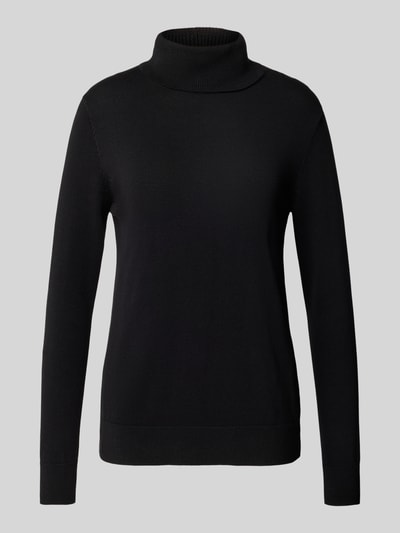 Tom Tailor Regular Fit Rollkragenpullover aus Baumwoll-Viskose-Mix BLACK 2
