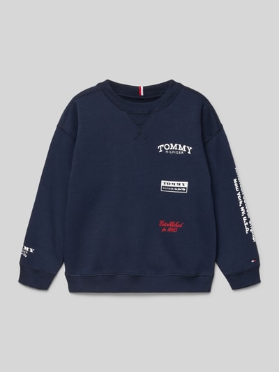 Tommy Hilfiger Kids Regular fit sweatshirt van katoenmix  Marineblauw - 1