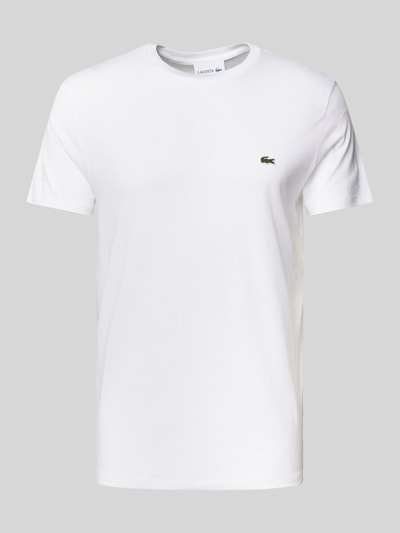 Lacoste T-Shirt mit Rundhalsausschnitt Modell 'Supima' Weiss 2