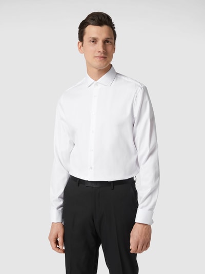 Jake*s Modern Fit Koszula biznesowa o kroju regular fit z diagonalu Biały 4