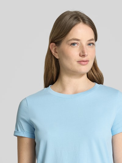 Vero Moda Regular Fit T-Shirt aus reiner Baumwolle Modell 'PAULA' Hellblau 3