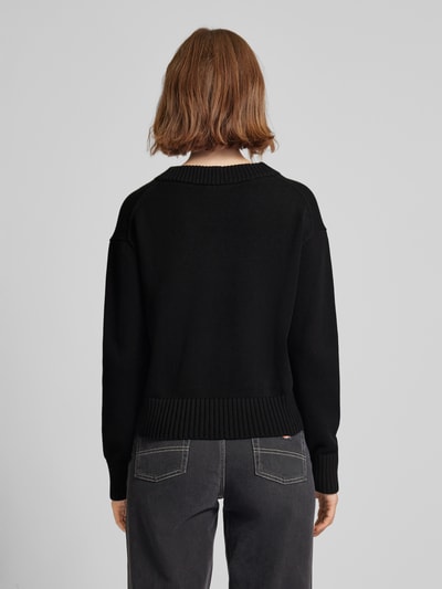 Calvin Klein Jeans Strickpullover mit Label-Patch Black 5