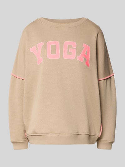 miss goodlife Oversized sweatshirt met statementprint Zand - 2