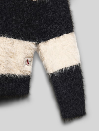Calvin Klein Jeans Strickpullover mit Rundhalsausschnitt Black 2