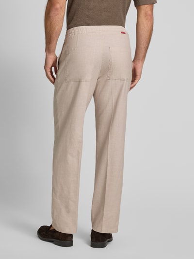 JOOP! Jeans Regular Fit Stoffhose aus Baumwoll-Mix mit Leinen-Anteil Modell 'Rimon' Beige 5