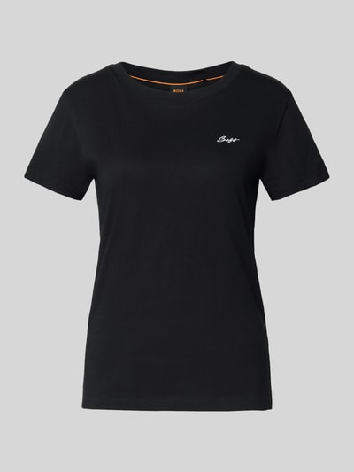 BOSS Orange Regular fit T-shirt van puur katoen Zwart - 2