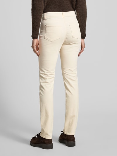 Christian Berg Woman Slim fit corduroy broek in 5-pocketmodel Ecru - 5