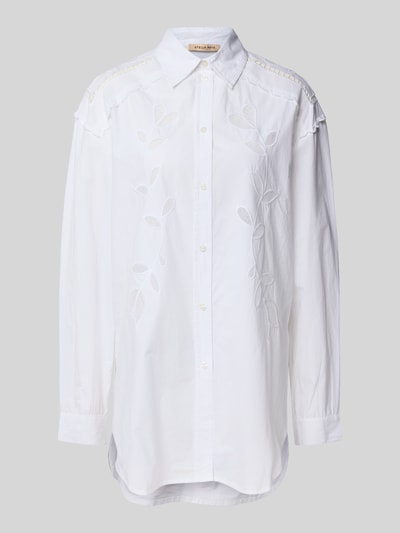 STELLA NOVA Regular fit blouse met broderie anglaise Wit - 2