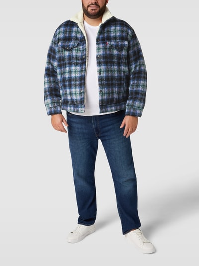 Levi's® PLUS SIZE Trucker Jacket in Woll-Optik Dunkelgrau Melange 1