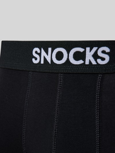 Snocks Trunks mit elastischem Logo-Bund im 2er-Pack Black 2