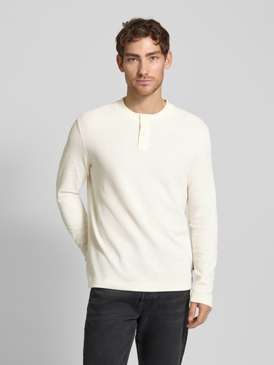 JOOP! Jeans Longsleeve mit geripptem Rundhalsausschnitt Modell 'Iram' Offwhite 4