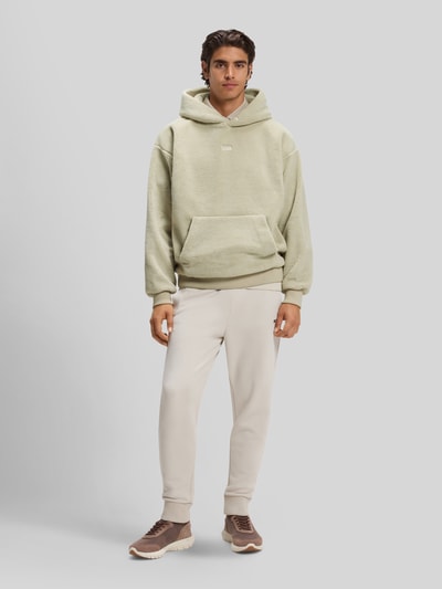 BOSS Green Regular Fit Sweatshirt mit Teddyfleece-Kapuze Beige 1