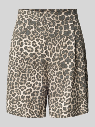 Jake*s Casual Shorts aus Viskose-Leinen-Mix mit elastischem Bund Sand 2