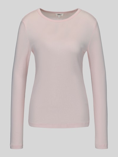 s.Oliver RED LABEL Langarmshirt mit abgerundetem Saum Rose 2