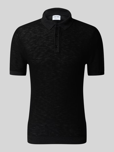 Antony Morato Slim Fit Poloshirt mit gerippten Abschlüssen Black 2