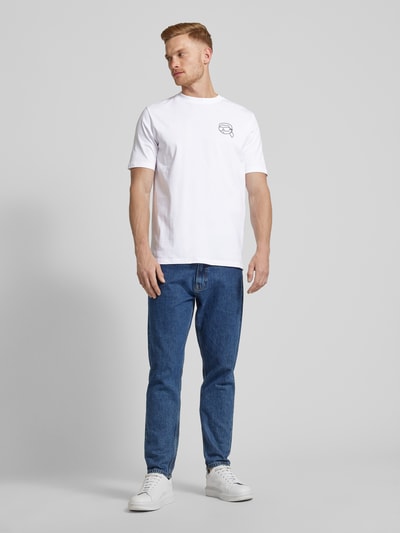 Karl Lagerfeld T-Shirt mit Label-Print Weiss 1