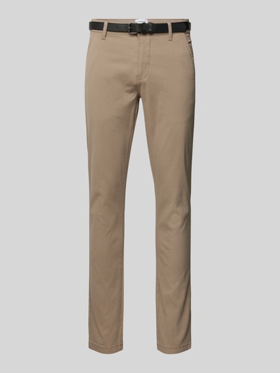 Lindbergh Regular Fit Chino mit Gürtel Sand 2