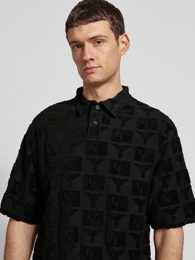 Carlo Colucci Regular Fit Poloshirt mit Knopfleiste Modell 'BEACHWEAR' Black 3