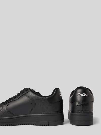 Polo Ralph Lauren Ledersneaker mit Logo-Stitching Modell 'MASTERS' Black 2