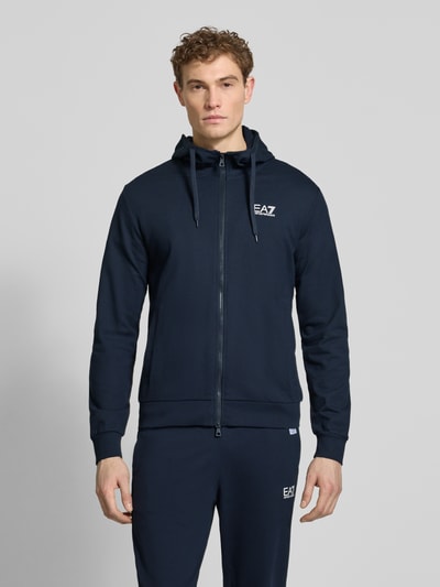 EA7 Emporio Armani Slim Fit Sweatjacke mit Kapuze Dunkelblau 4