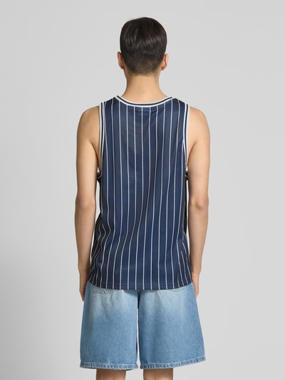 Les Deux Tanktop mit Label-Print Modell 'Silas' Dunkelblau 5