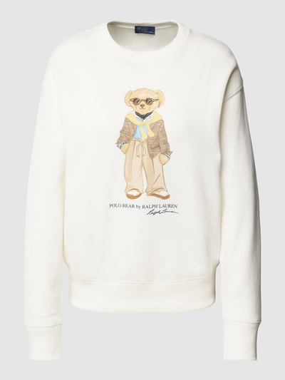 Polo Ralph Lauren Sweatshirt mit Motiv-Print Modell 'BEAR' Hellgelb 2