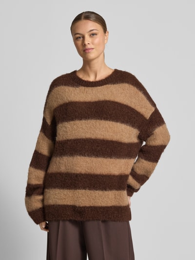 Smith and Soul Relaxed Fit Strickpullover mit Woll-Mohair-Anteil Dunkelbraun 4
