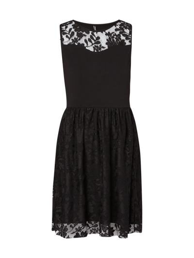 Only Kleid mit Rockteil aus floraler Spitze Black 2