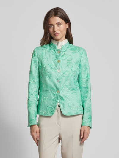 WHITE LABEL Leinenblazer mit Paisley-Muster Mint 4