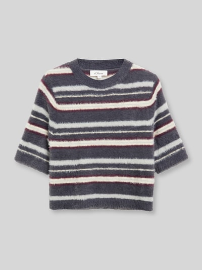 s.Oliver RED LABEL Spencer van zacht pluizig garen Lichtgrijs - 2