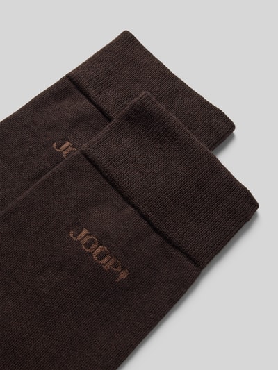 JOOP! Collection Socken mit Label-Print Dunkelbraun 2