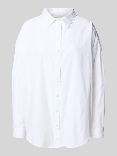 My Essential Wardrobe Boxy fit overhemdblouse met extra brede schouders, model 'Sunna' Wit - 2