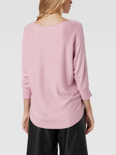 QS Strickpullover mit Label-Detail Modell 'Batwing' Rosa 5