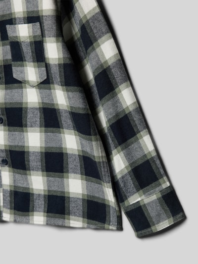 Mango Hemd mit Knopfleiste Modell 'theo' Marine 2