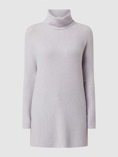 JC Sophie Długi sweter z mieszanki wełny model ‘Rice’ Jasnofioletowy 2