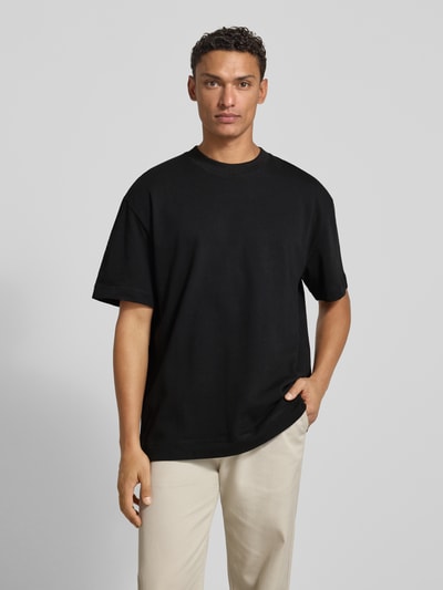 Les Deux T-shirt met ronde hals, model 'Carl' Zwart - 4