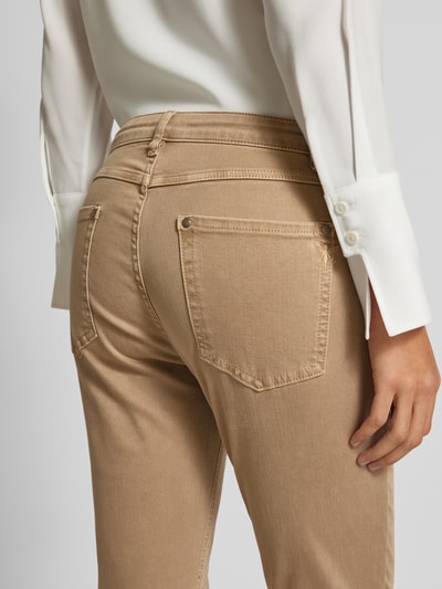 monari Slim fit jeans met strass-steentjes Beige - 3