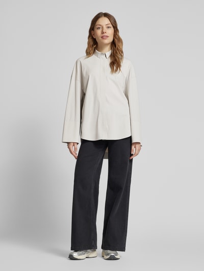 MaxMara Leisure Relaxed Fit Bluse mit überschnittenen Schultern Modell 'PATELLA' Hellgrau 1