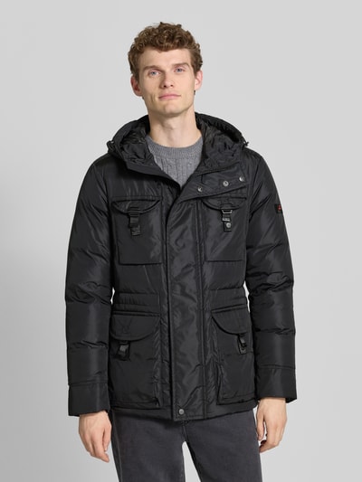 Peuterey Jacke mit verdecktem Reißverschluss Modell 'Aiptek' Black 4