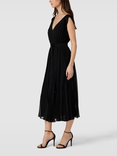 Max Mara Studio Maxikleid mit V-Ausschnitt Modell 'EDITA' Black 4